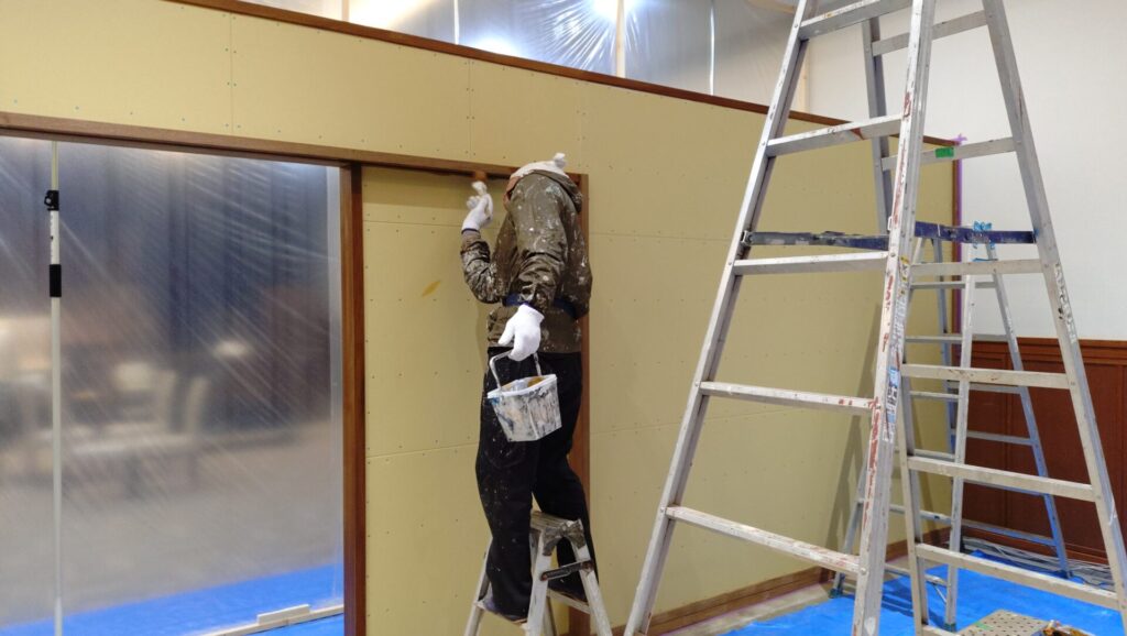 プラスターボード施工が終わりました